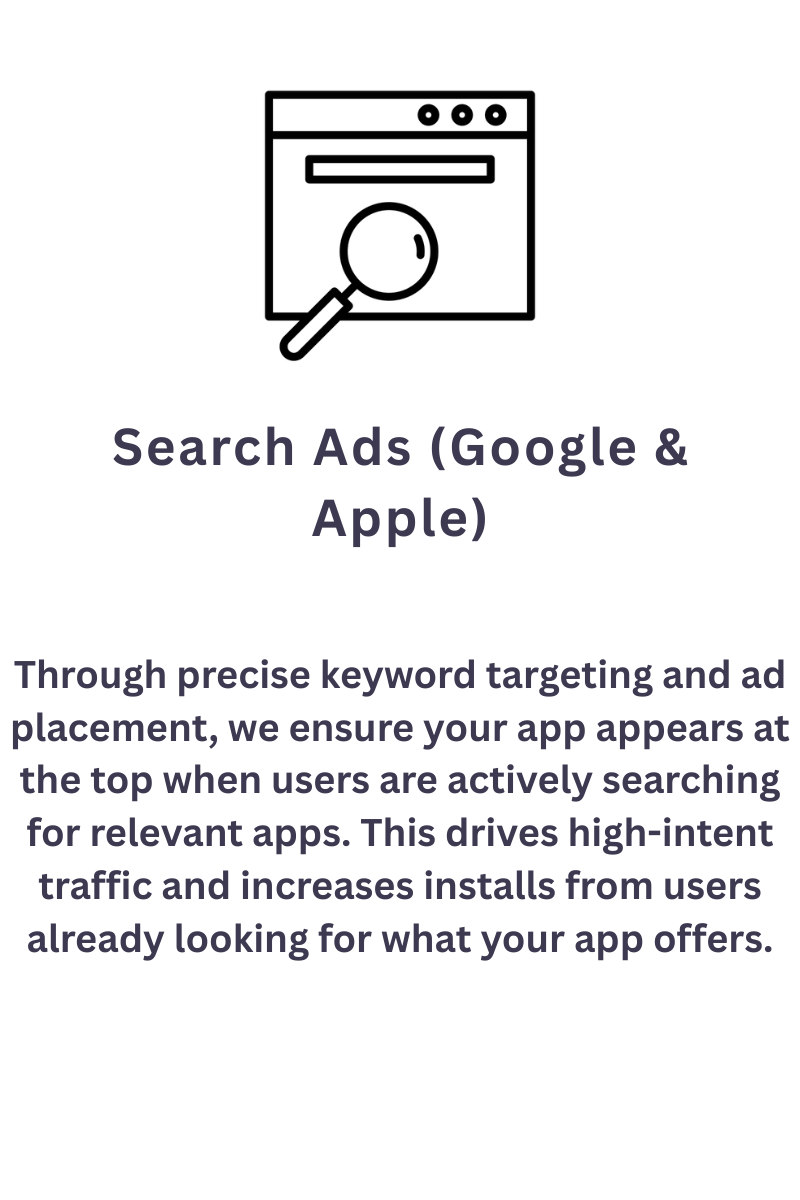 Search Ads ( Google & Apple)